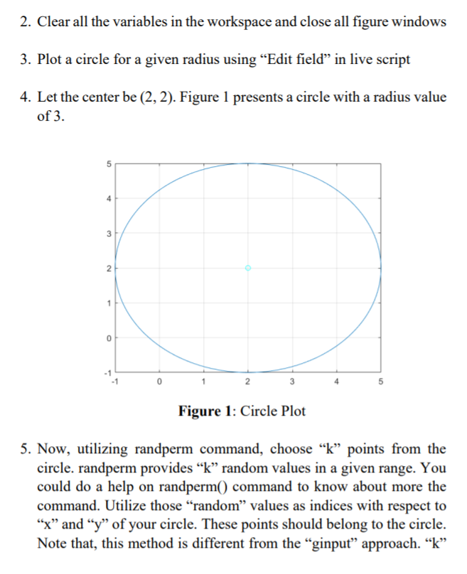 2. Clear all the variables in the workspace and close | Chegg.com