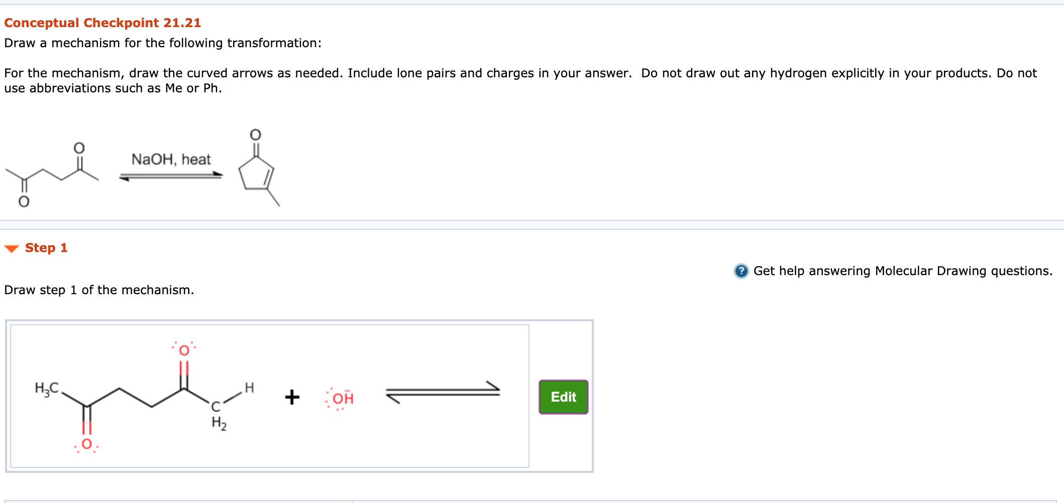 Solved Conceptual Checkpoint 21.21 Draw a mechanism for the | Chegg.com