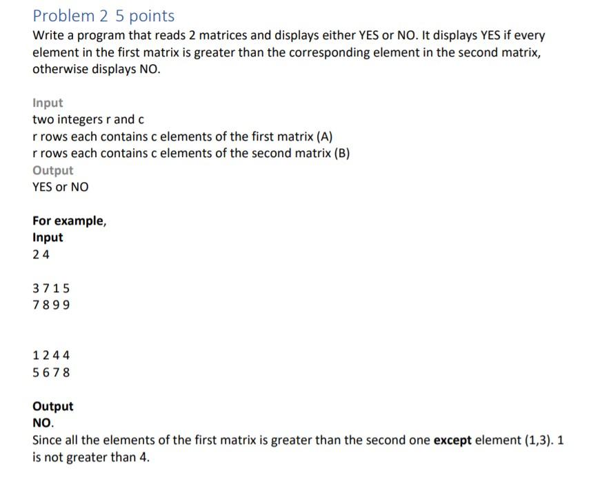 Solved Problem 2 5 Points Write A Program That Reads 2 | Chegg.com