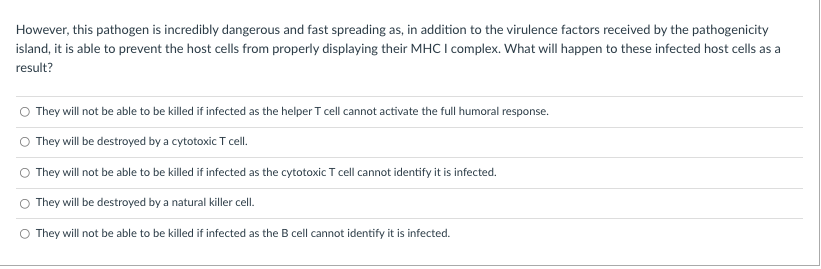 Solved However, this pathogen is incredibly dangerous and | Chegg.com