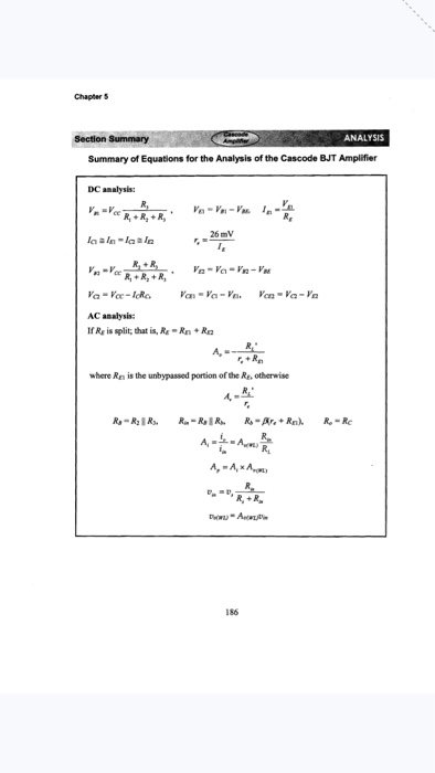 Solved Chapter 5 5.4 THE CASCODE AMPLIFIER The DC analysis | Chegg.com