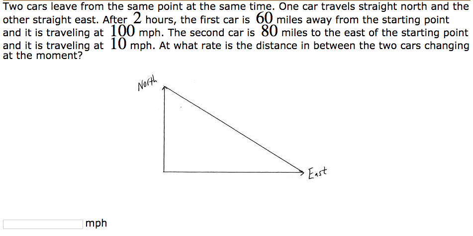 Solved Two Cars Leave From The Same Point At The Same Time. | Chegg.com