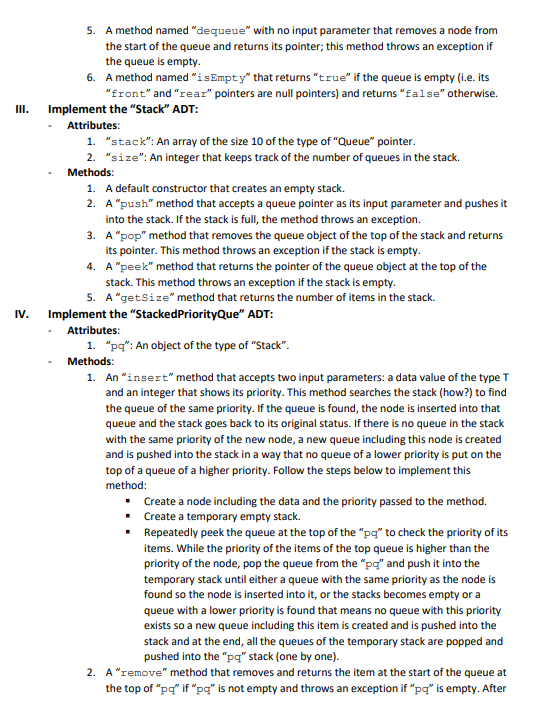 Solved Define A Class Named Stackedpriorityqueue As Chegg