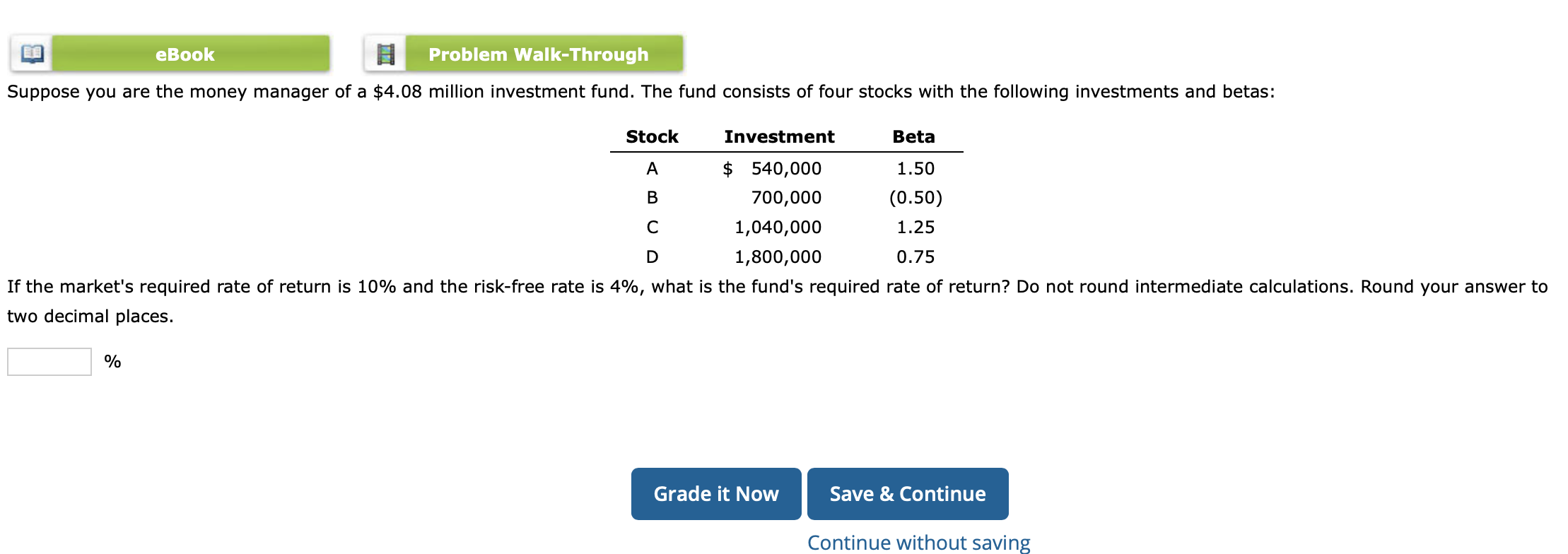 Solved EBook Problem Walk-Through Suppose You Are The Money | Chegg.com