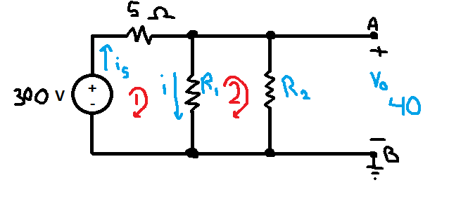 Solved The no-load value of the voltage divider is 40V, | Chegg.com