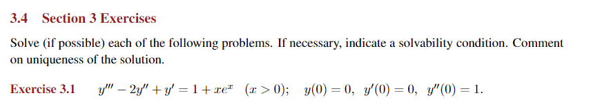 Solved 3.4 Section 3 Exercises Solve (if Possible) Each Of | Chegg.com