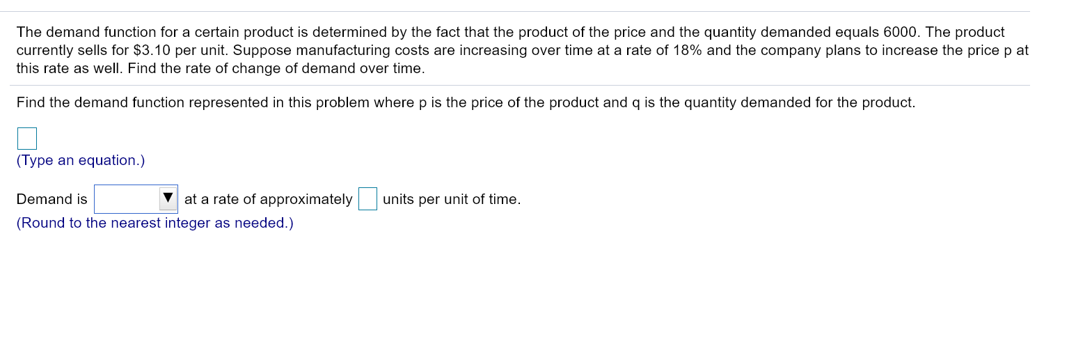 Solved The demand function for a certain product is | Chegg.com