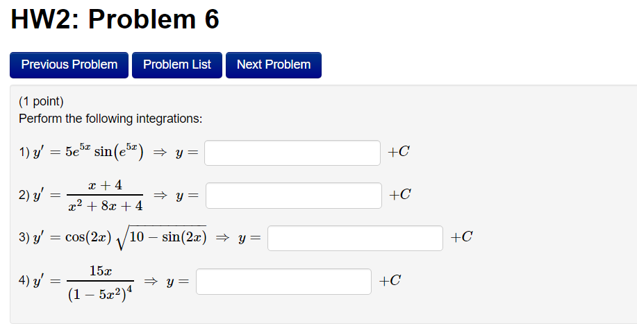 Solved HW2: Problem 6 Previous Problem Problem List Next | Chegg.com