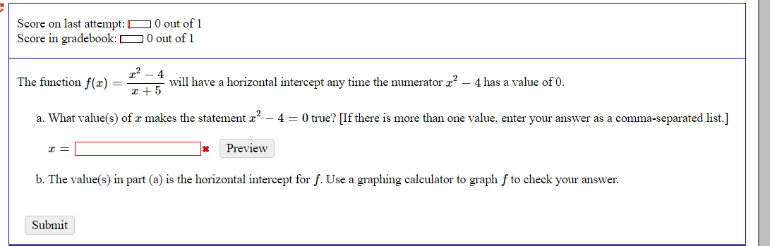 Solved Example 2: Predicting the Horizontal Intercepts from | Chegg.com