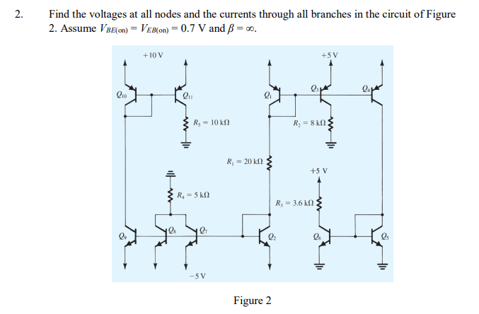 Solved Find the voltages at all nodes and the currents | Chegg.com