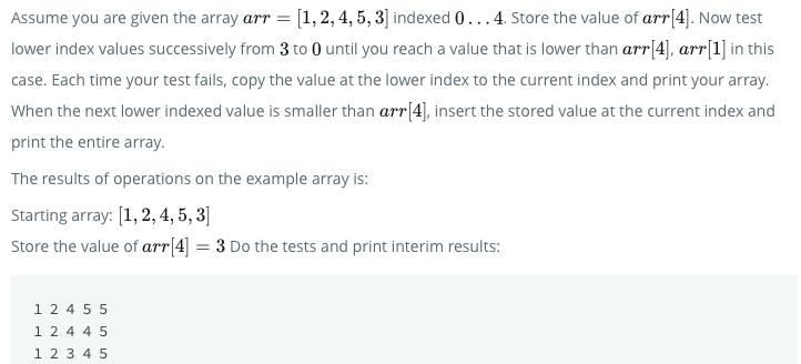 Solved Assume you are given the array arr 1,2, 4,5, 3] | Chegg.com