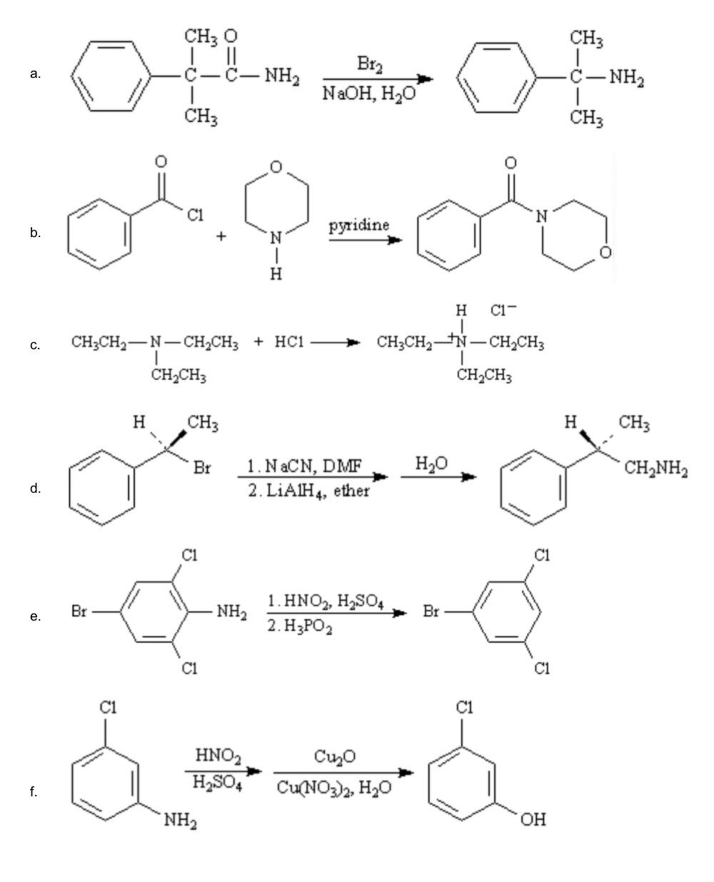 Solved CH3 a. CH30 III C-C-NH2 | CH: Bt2 NaOH, H20 C-NH2 | | Chegg.com