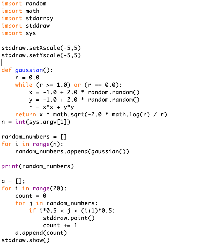 Gaussian random values. Experiment with the | Chegg.com