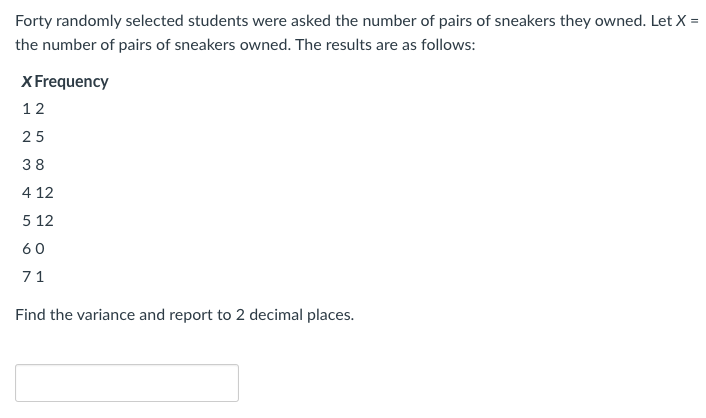 Solved Forty randomly selected students were asked the | Chegg.com