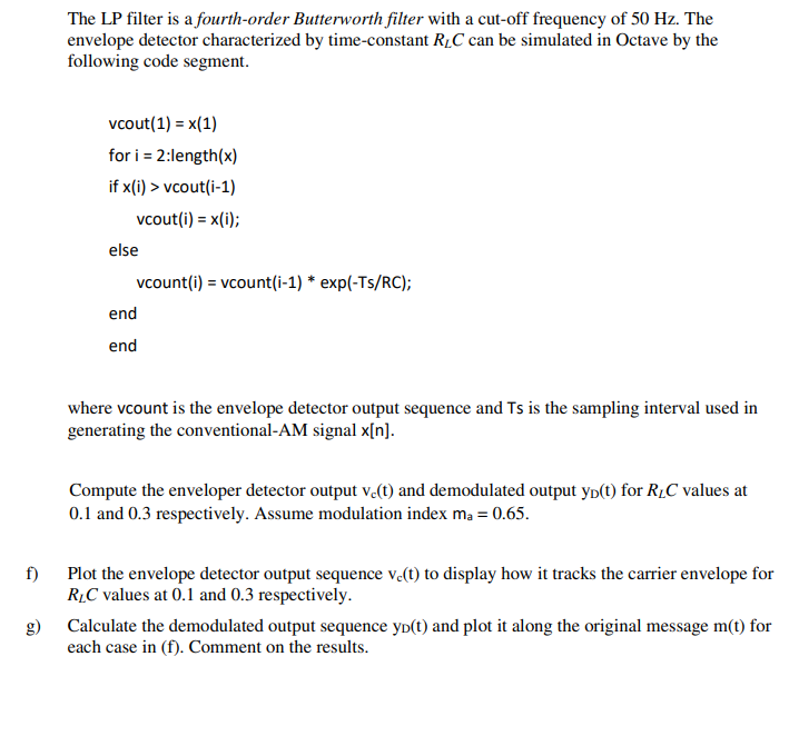 40 Marks Question 1 The Message Signal M T 4 Chegg Com