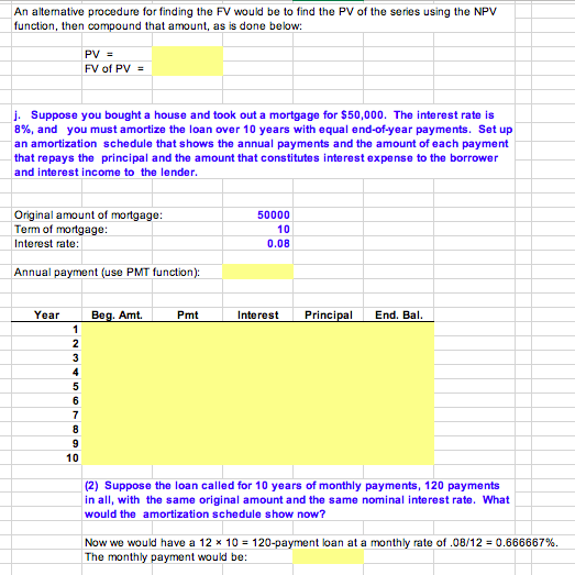 Solved Build a Model 4 Time Value of Money Chapter: Problem: | Chegg.com