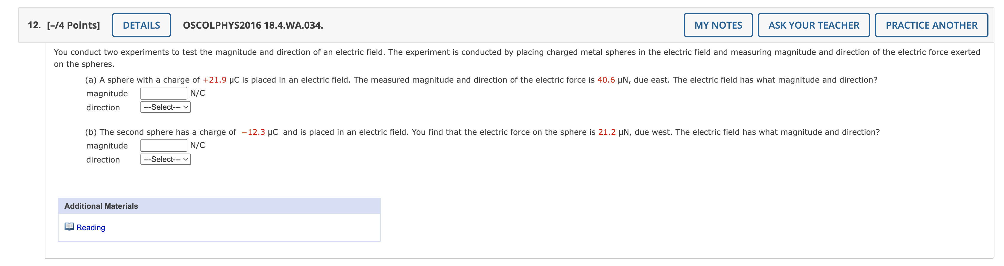 Solved 12 [ 14 Points] Details Oscolphys2016 18 4 Wa 034