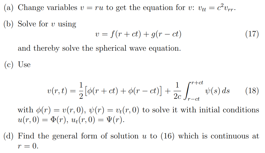Solved Problem 2 3 4 A Spherical Wave Is A Solution Of T Chegg Com