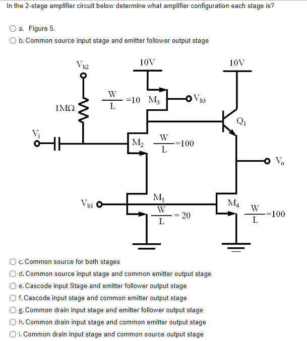 Solved In The 2-stage Amplifier Circuit Below Determine What | Chegg.com