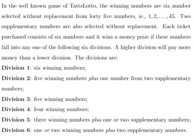 Winning numbers deals for tattslotto