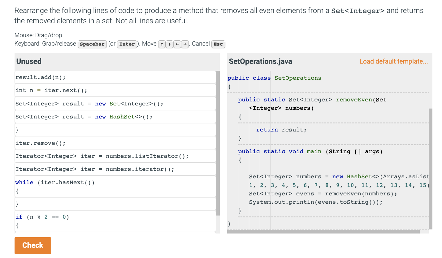 Solved Rearrange The Following Lines Of Code To Produce A Chegg Com