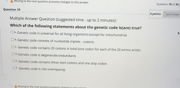 Solved Which Of The Following Statements About The Genetic Chegg Com