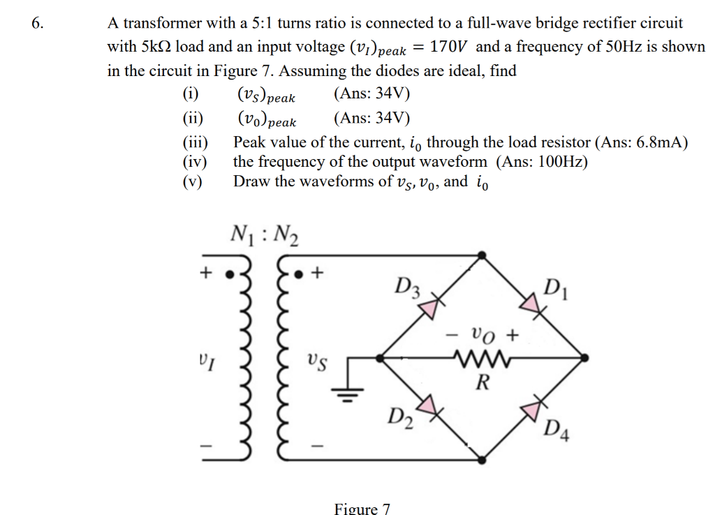 Solved A transformer with a 51 turns ratio is connected to