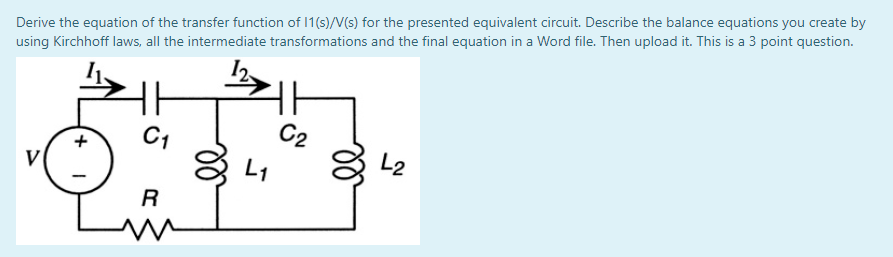 Solved Derive the equation of the transfer function of | Chegg.com