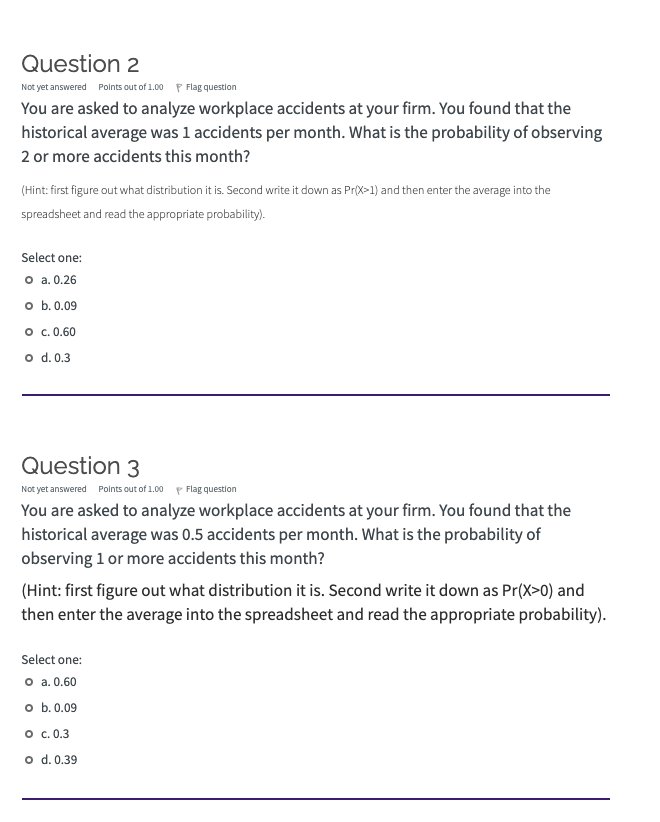 Solved Question 2 Not Yet Answered Points Out Of 1.00 P Flag | Chegg.com