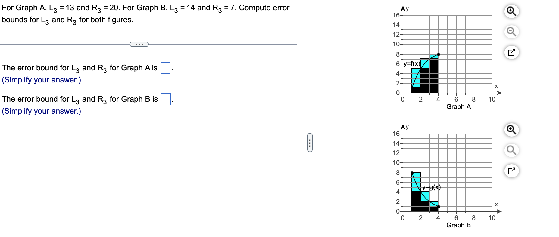 Solved For Graph A,L3=13 and R3=20. For Graph B,L3=14 and | Chegg.com