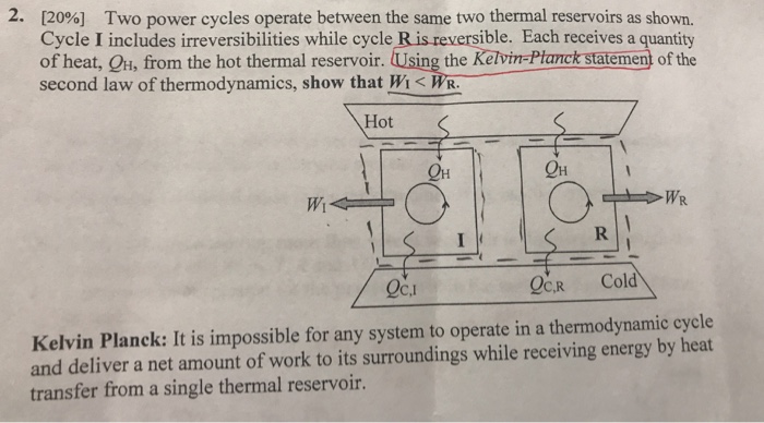 Solved 2. [20%] Two power cycles operate between the same | Chegg.com