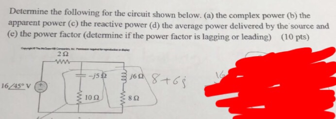 Solved Determine the following for the circuit shown below. | Chegg.com