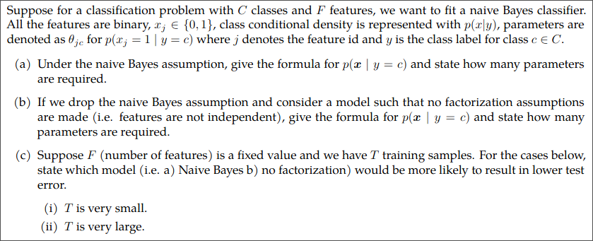 Solved Suppose For A Classification Problem With C Classes | Chegg.com