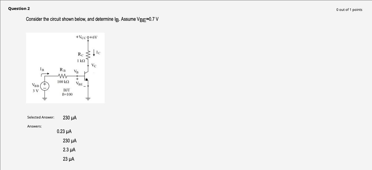 Solved Consider The Circuit Shown Below, And Determine IB. | Chegg.com