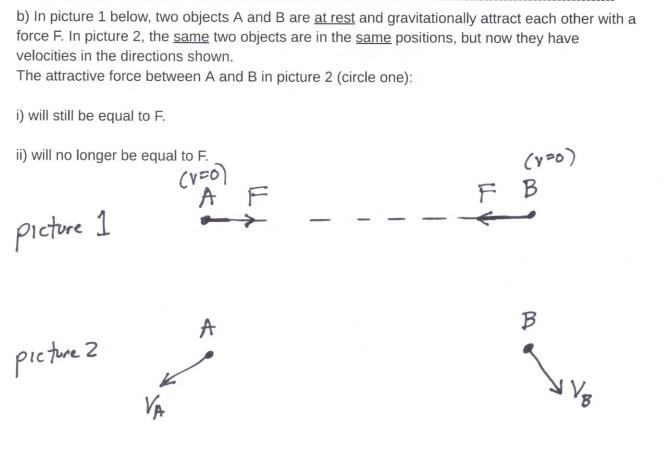 Solved B) In Picture 1 Below, Two Objects A And B Are At | Chegg.com