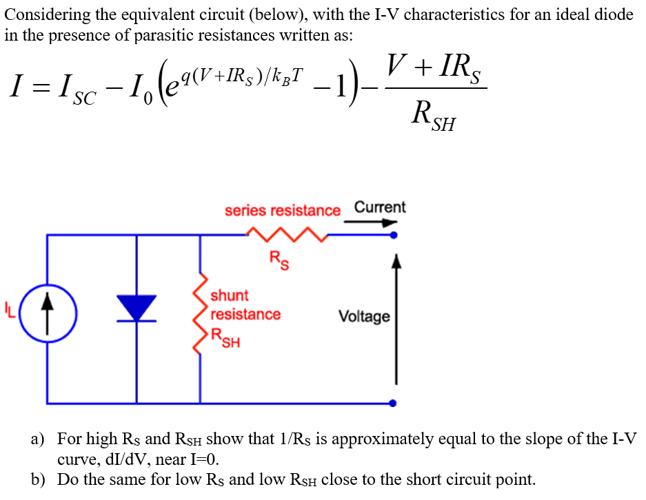 Considering the equivalent circuit (below), with the | Chegg.com