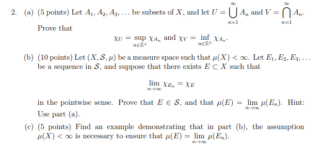 2 A 5 Points Let A1 A3 Be Subsets Of X Chegg Com