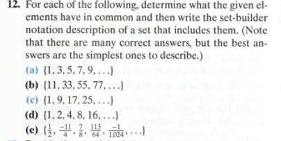 Solved 12. For each of the following, determine what the | Chegg.com