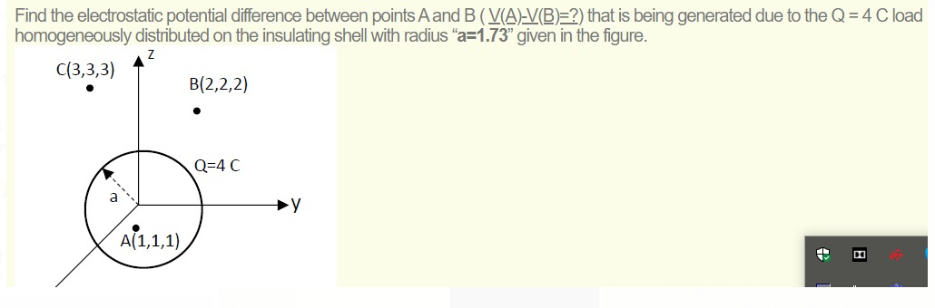 Solved Find The Electrostatic Potential Difference Between | Chegg.com