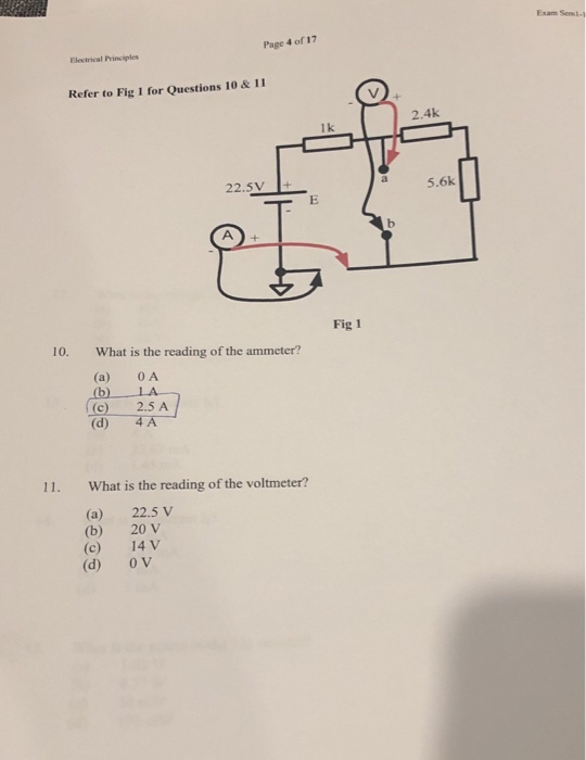 Solved Exam Semi1 Page 4 of 17 Electrical Principles Fig 1