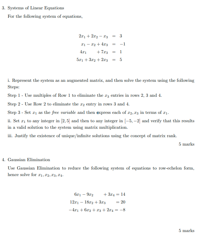 Solved Need answer to this linear algebra question for | Chegg.com