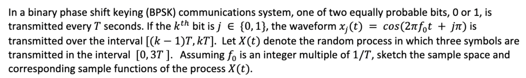 Solved In A Binary Phase Shift Keying (BPSK) Communications | Chegg.com