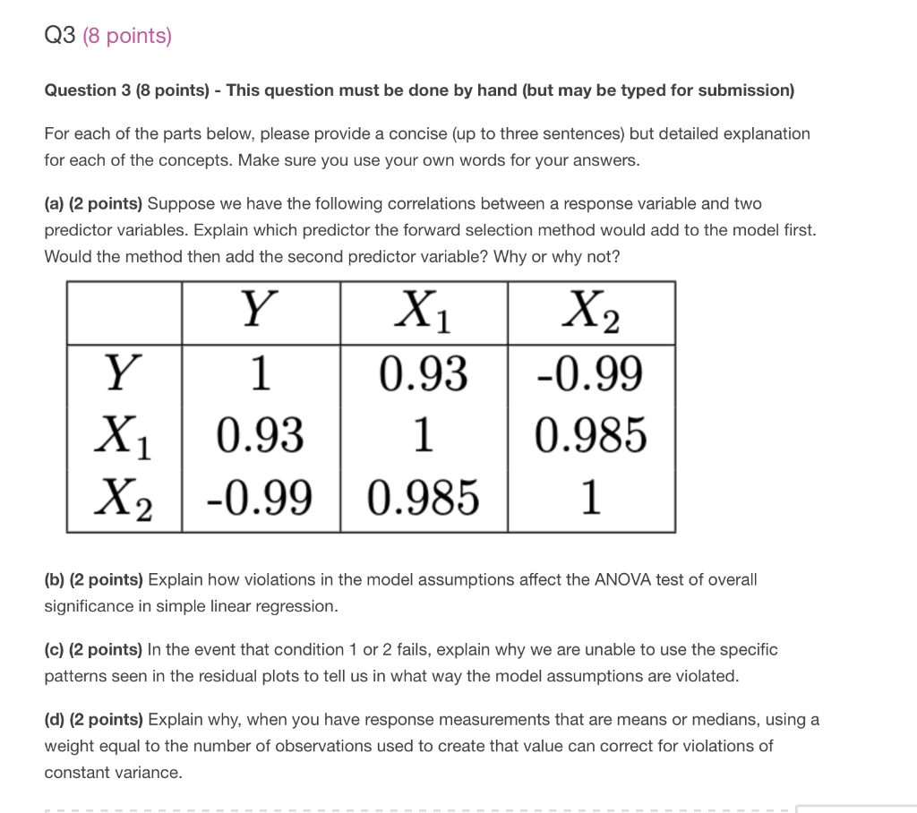 Solved Q3 (8 points) Question 3 (8 points) - This question | Chegg.com