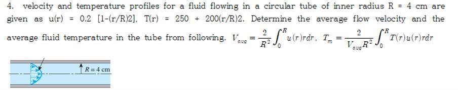 Solved 4. velocity and temperature profiles for a fluid | Chegg.com