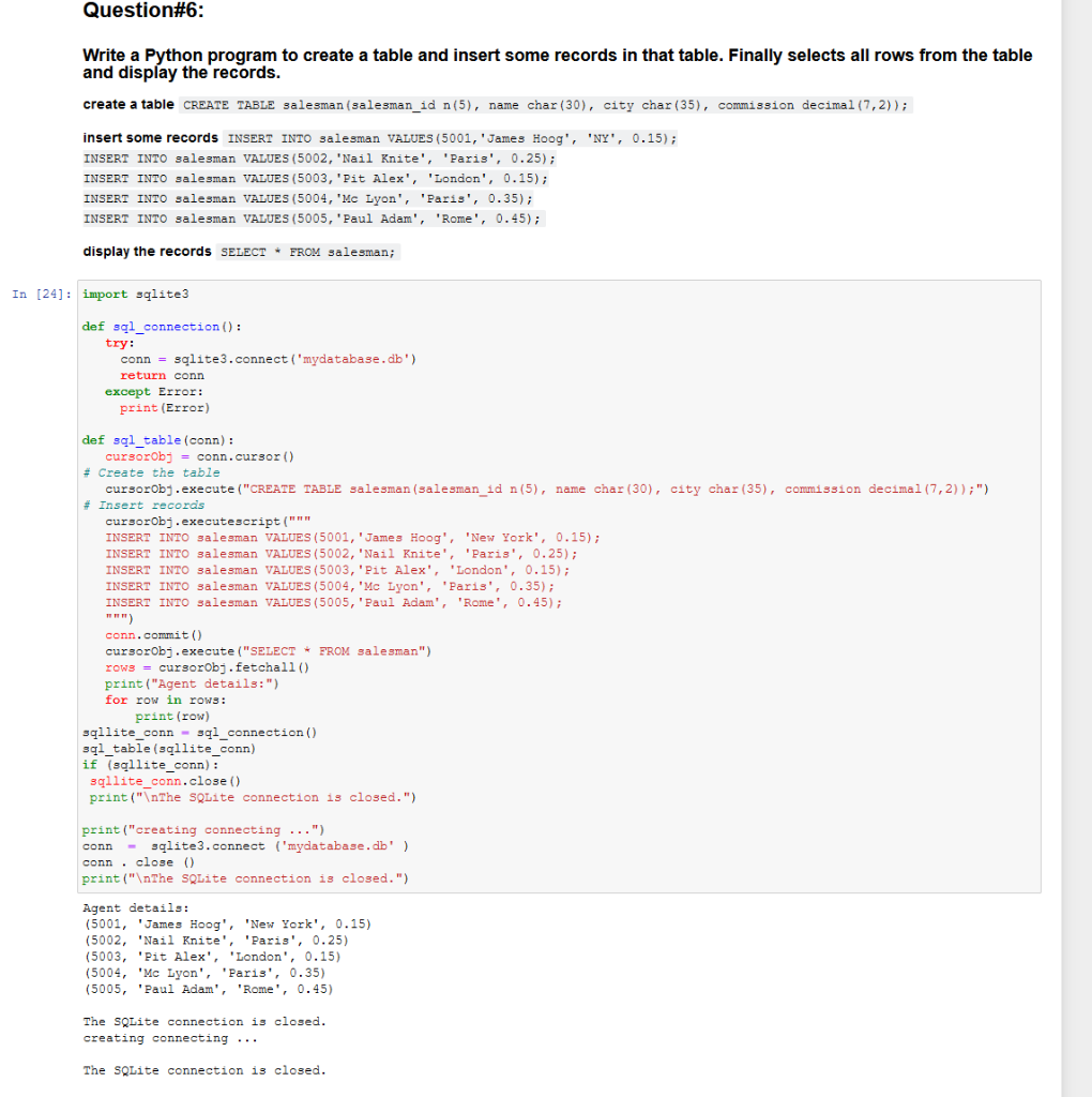 Solved Please Help!! Python ## Question#6:\n