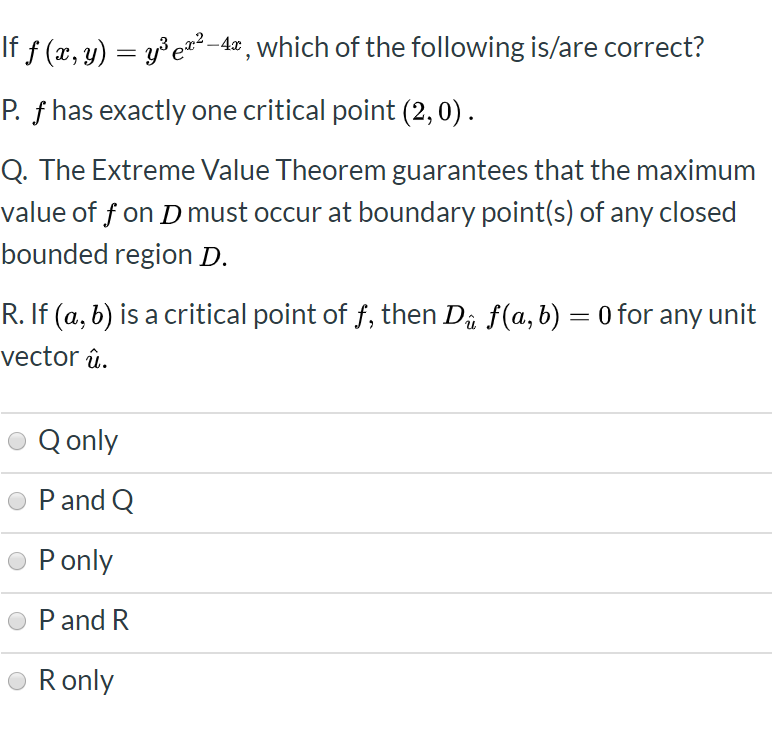 Solved If F X Y Y3 Ex2 4x Which Of The Following Chegg Com