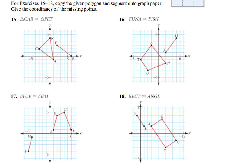 Solved For Exercises 15−18, copy the given polygon and | Chegg.com