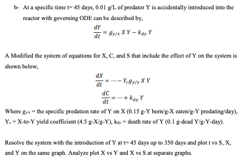 Problem Description Bacteria Growing In A Batch Re Chegg Com