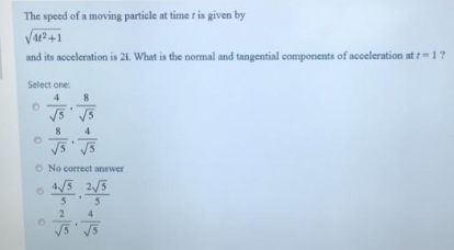 Solved The speed of a moving particle at time t is given by | Chegg.com