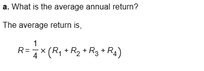 The last four years of returns for a stock are as | Chegg.com